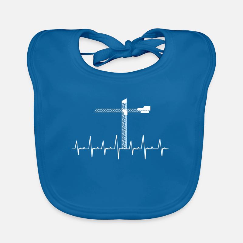 Crane cranes crane operator construction site excavator gift Organic Baby Bibs