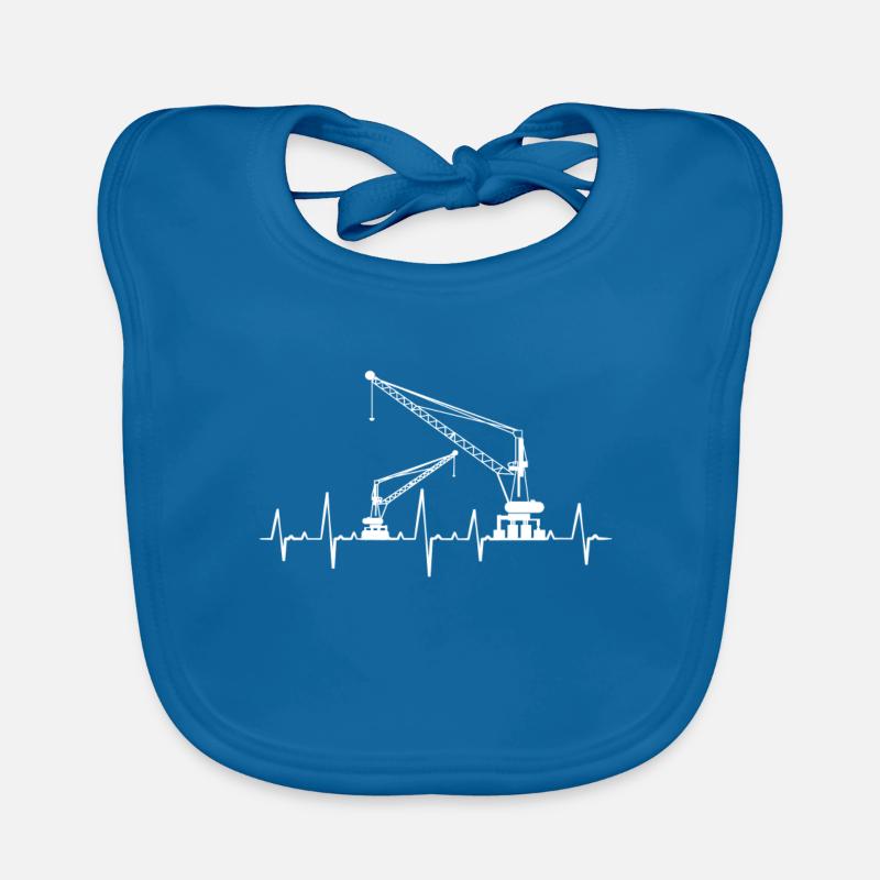 Crane cranes crane operator construction site excavator gift Organic Baby Bibs