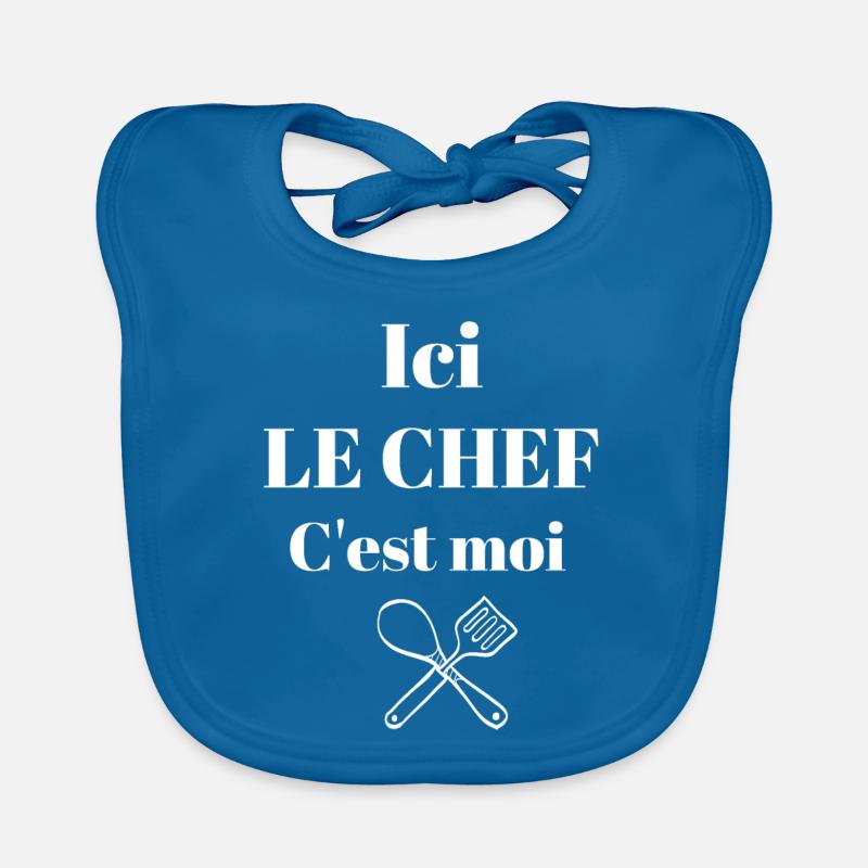 Ici le chef c'est moi Bavoir bio Bébé