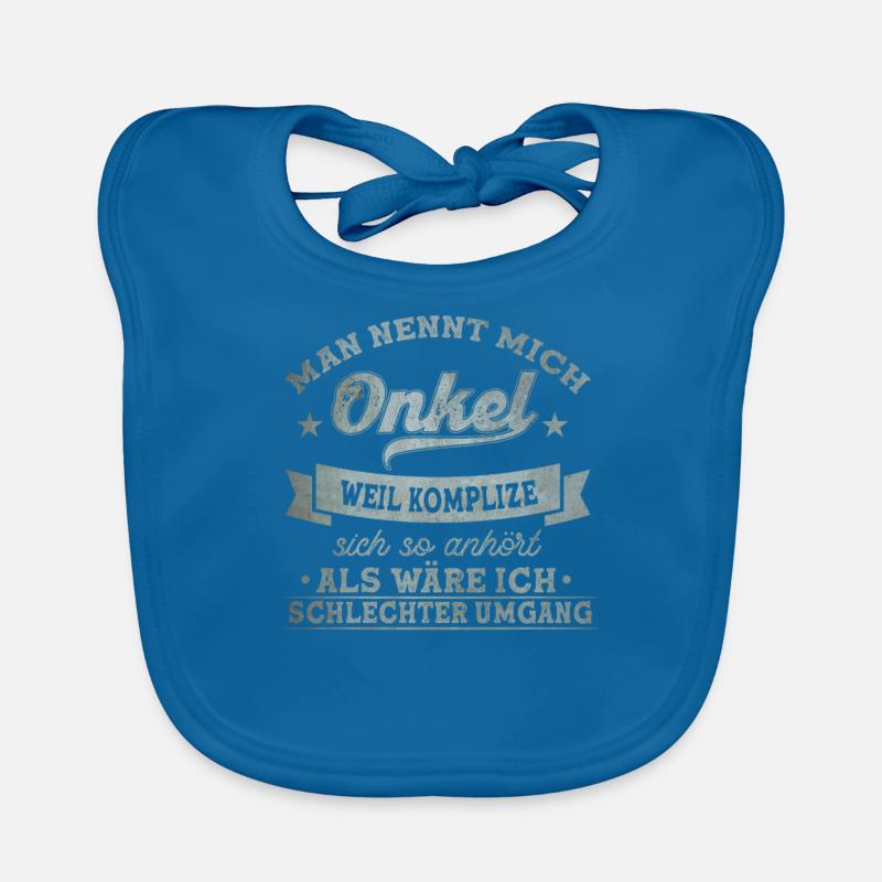 Komplize Patenonkel Pate Onkel Geschenk - Baby Bio-Lätzchen - Pfauenblau