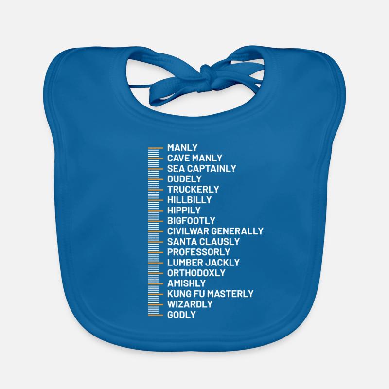 Length beard scale hipster viking beard man dad Organic Baby Bibs