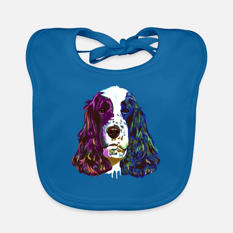 Splash English Cocker Spaniel Hund Baby Bio-Lätzchen