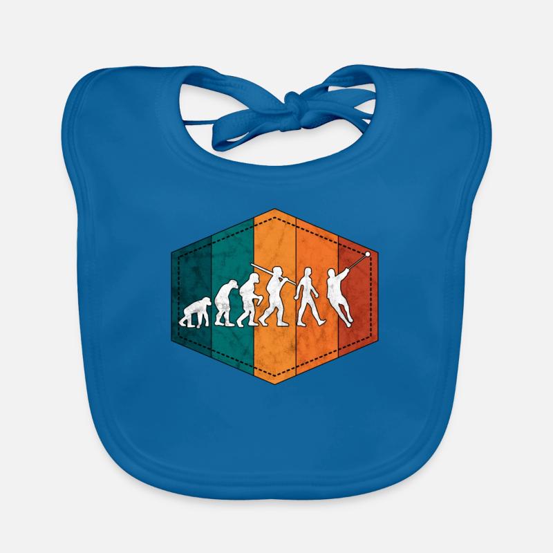 Hammerwerfen Evolution Hammerwerfer retro Baby Bio-Lätzchen