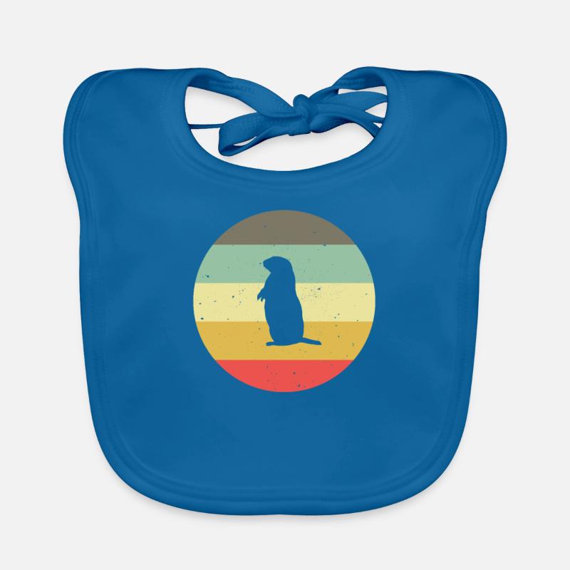 Murmeltier Nagetier Vintage Geschenkidee Baby Bio-Lätzchen