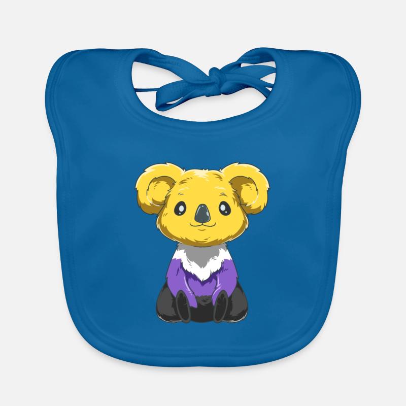 Cute Nonbinary and Genderqueer Koala Organic Baby Bibs