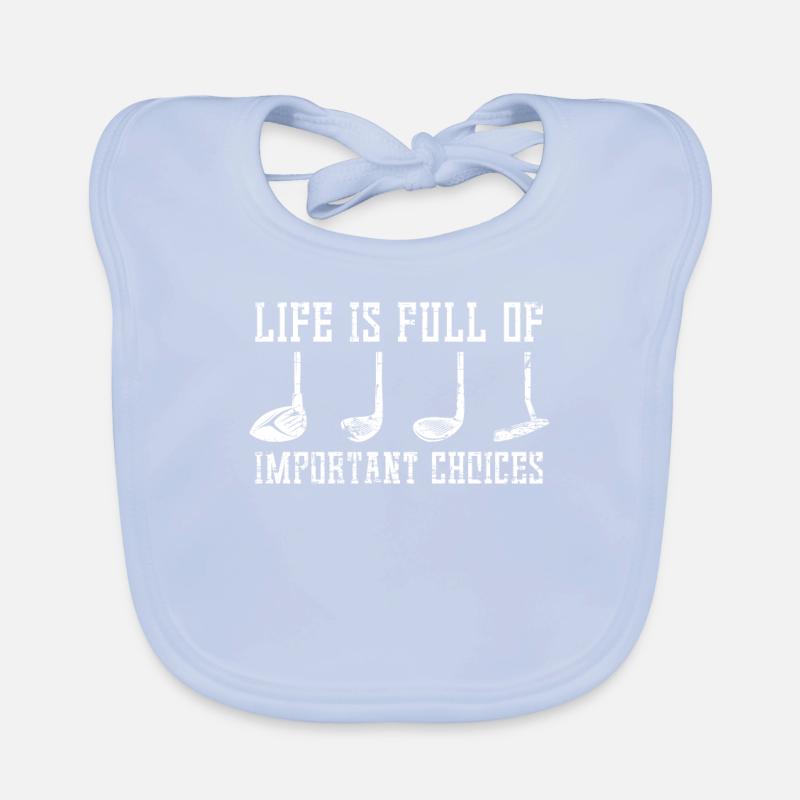 Golf men golf course Organic Baby Bibs