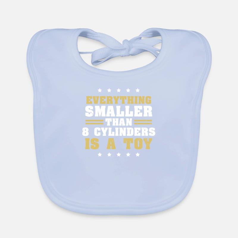 V8 Engine Is A Toy Gift Organic Baby Bibs