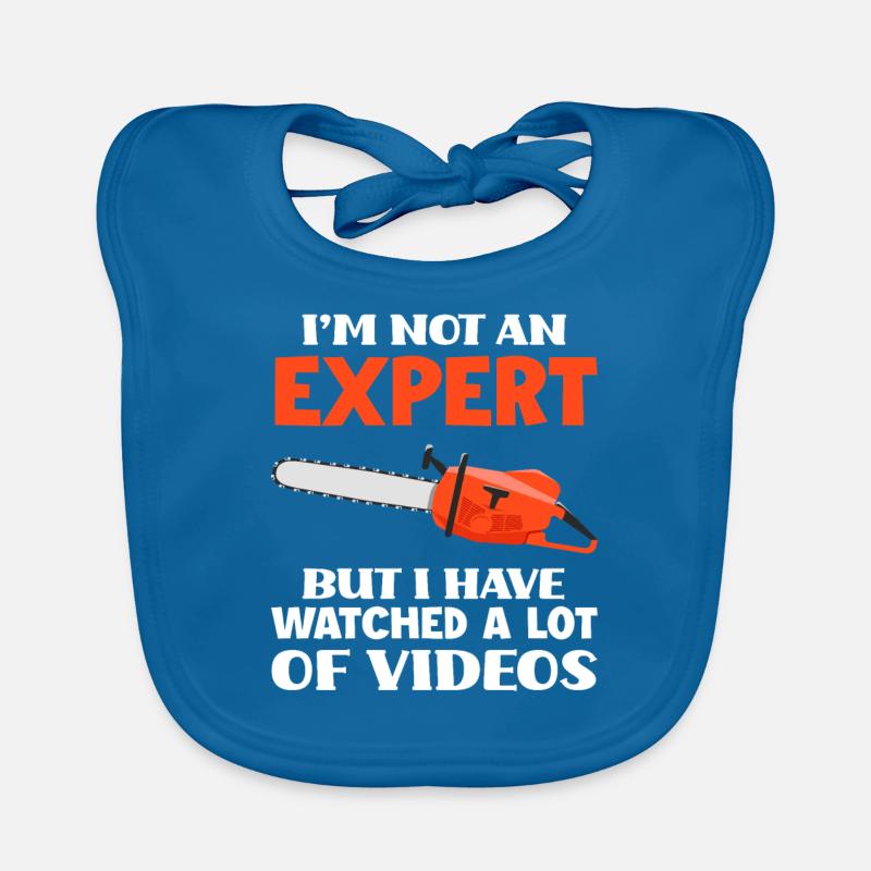 Chainsaw Funny Saying Gift Organic Baby Bibs