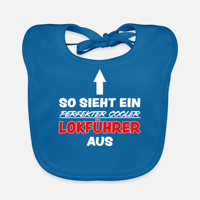 Lokführer Lustig Spruch Eisenbahn Zug Fun Geschenk Baby Bio-Lätzchen