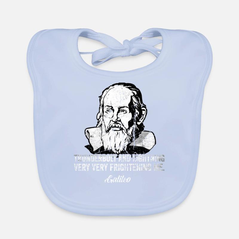 Thunderbolt lightning Galileo Philosopher Physics Organic Baby Bibs