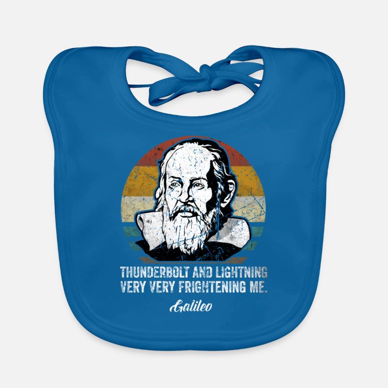 Thunderbolt lightning Galileo Philosopher Physics Organic Baby Bibs