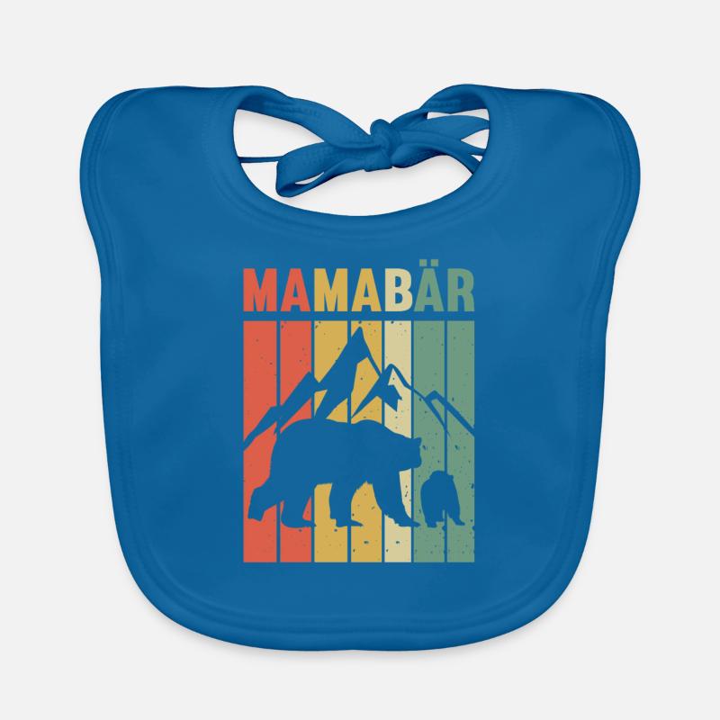 Mamabär Muttertag Retro Mutter Geschenk Baby Bio-Lätzchen
