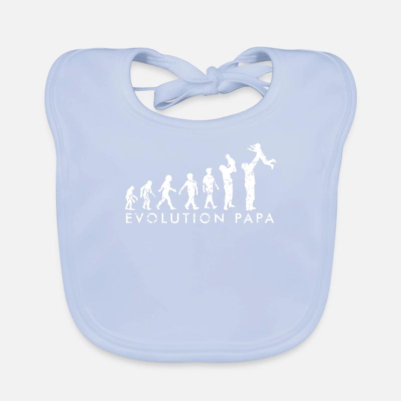 Evolution Vater und Kind Arm Geschenkidee Vatertag Baby Bio-Lätzchen