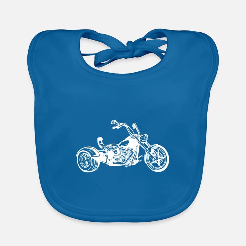 Tricycle - Bavoir bio Bébé - bleu paon