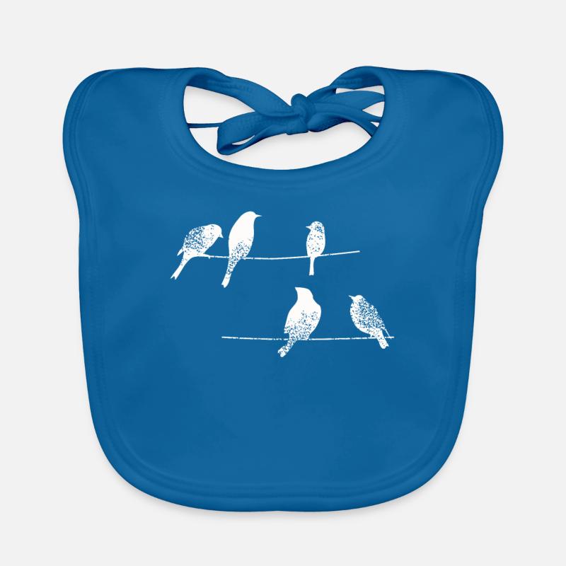 Oiseaux oiseaux - J'aime les oiseaux Bavoir bio Bébé