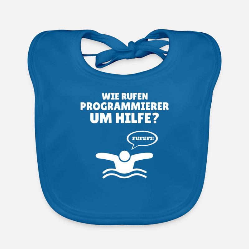 Programmierer Computer Informatiker Zocker - Baby Bio-Lätzchen - Pfauenblau