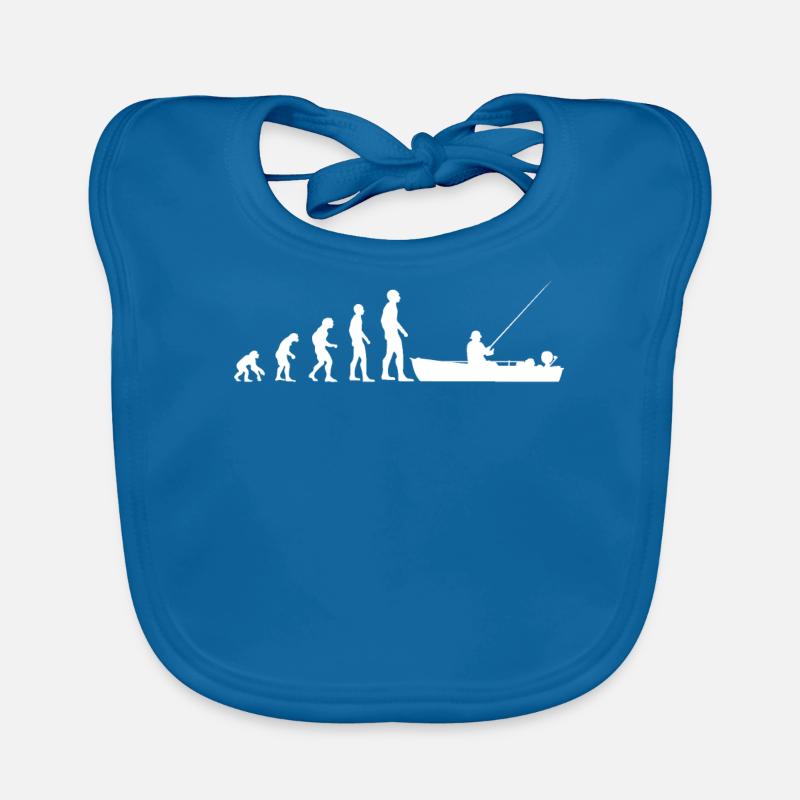 Pêcheur pêche bateau de pêche Evolution Drôle cadeau Bavoir bio Bébé