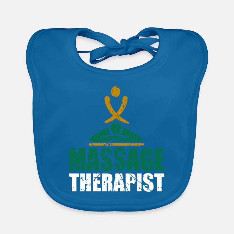 Massage therapist doing massage therapy work Organic Baby Bibs