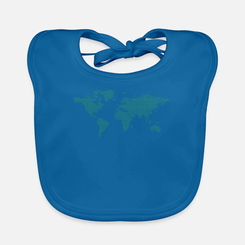 Binary Code Binary World Map World Code Organic Baby Bibs