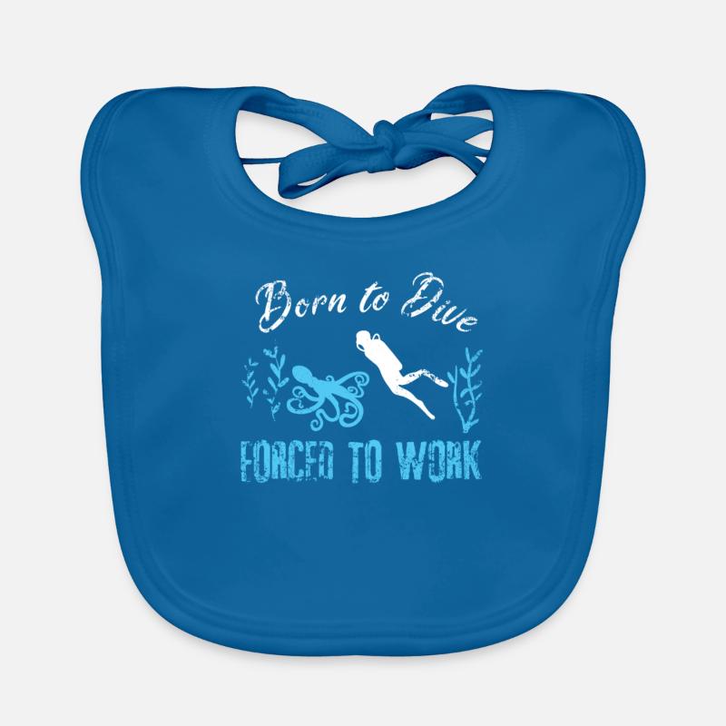 Né pour la plongée Diving Diver Profession Work Octopus Bavoir bio Bébé