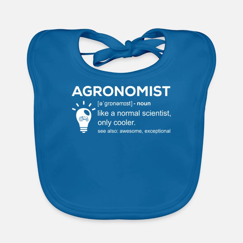 Agronome agronome Agronome Agronome - Bavoir bio Bébé - bleu paon