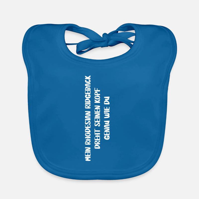 Rhodesian Ridgeback Tshirt - Rhodesian Ridgeback - Baby Bio-Lätzchen - Pfauenblau