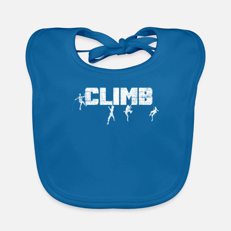 Klettern Kletterer Geschenk - Baby Bio-Lätzchen - Pfauenblau