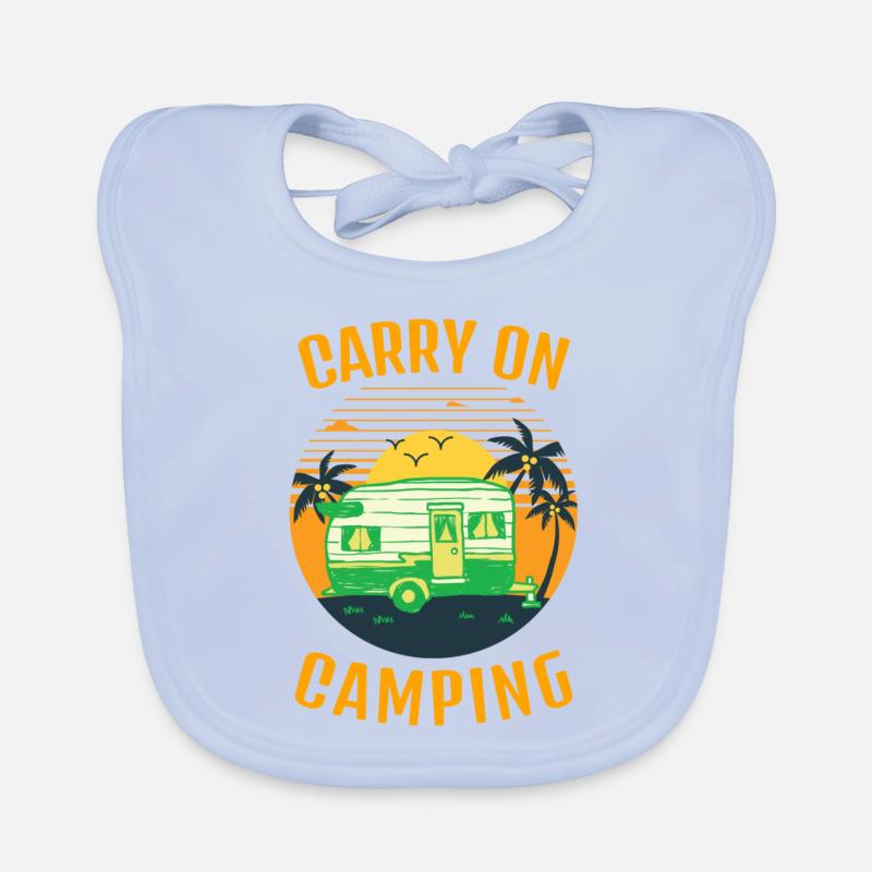 Continuez à camper avec le coucher du soleil Bavoir bio Bébé