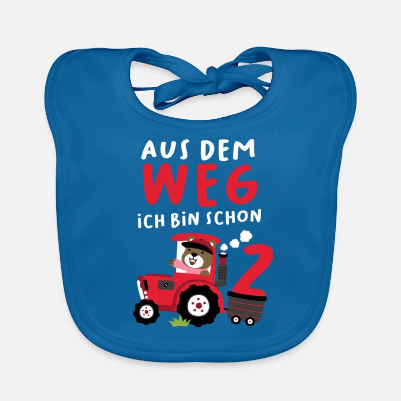 2. Geburtstag Junge Traktor Ich bin schon 2 Jahre Baby Bio-Lätzchen