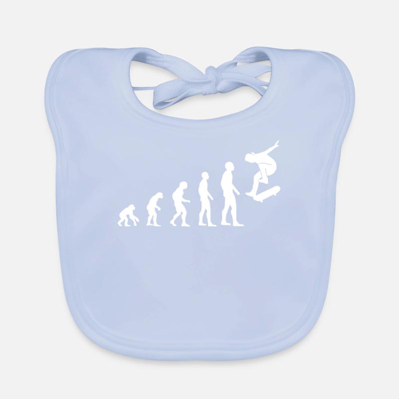 Skateboarder Skate Skate Evolution Cadeau Bavoir bio Bébé