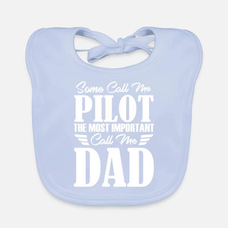 Pilot Dad Father Plane Glider Copilot Organic Baby Bibs