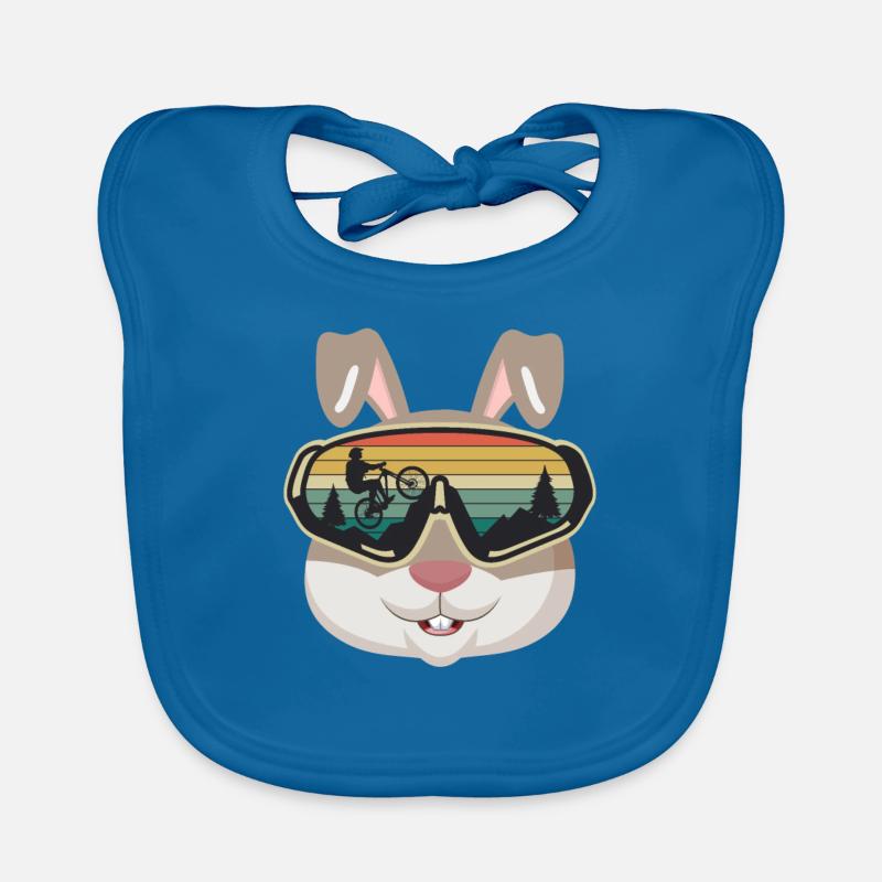 MTB Gift for Easter Mountain Bike Easter Organic Baby Bibs