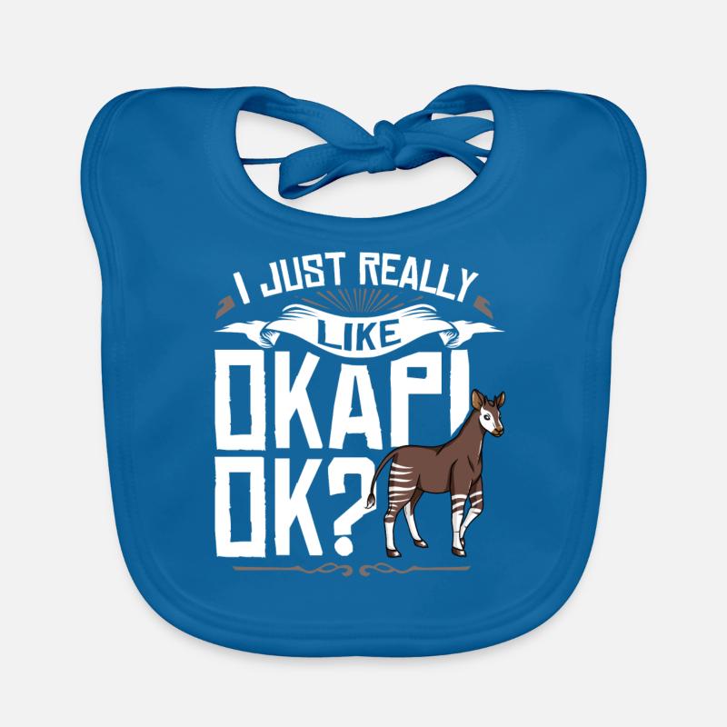 Okapi Giraffe Giraffe Zébra d’Afrique Bavoir bio Bébé