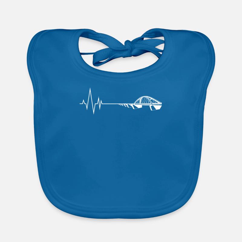 Fehmarn Ostsee Sonneninsel Fehmarnsund Geschenk - Baby Bio-Lätzchen - Pfauenblau