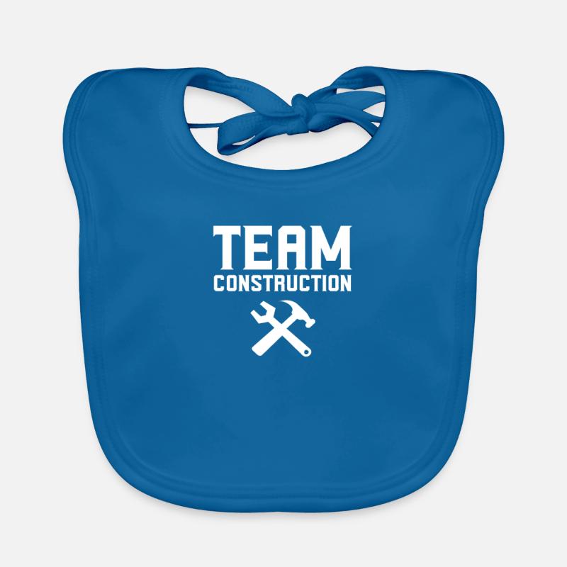 Team construction site building construction construction construction workers excavator Organic Baby Bibs