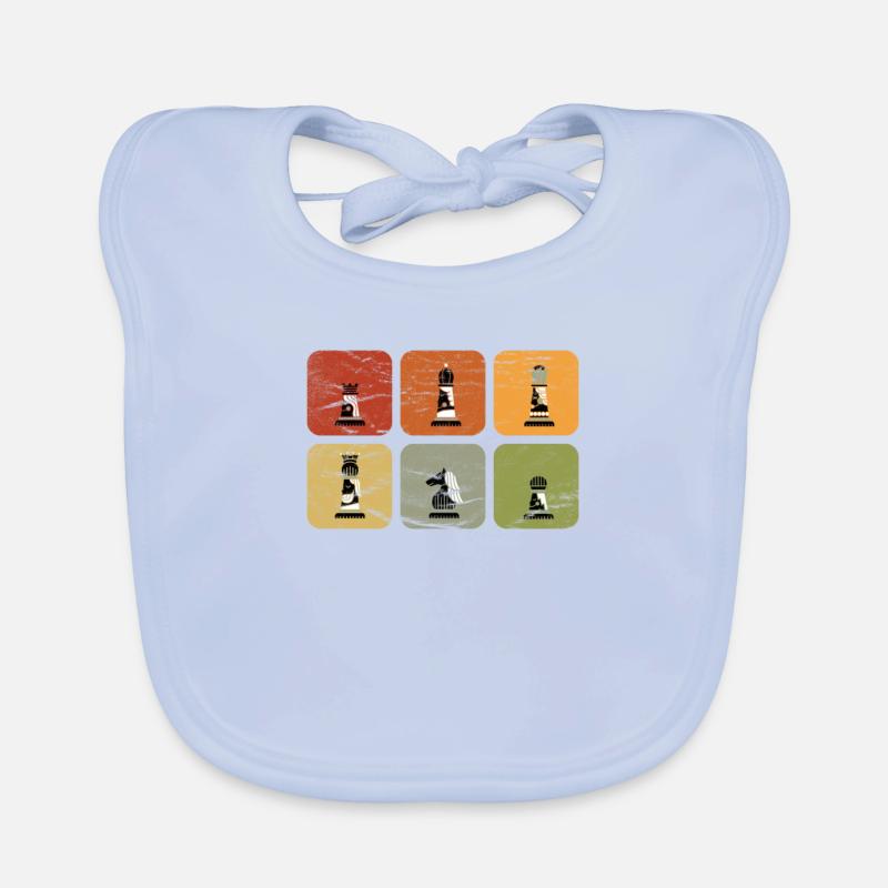 Échecs Bavoir bio Bébé