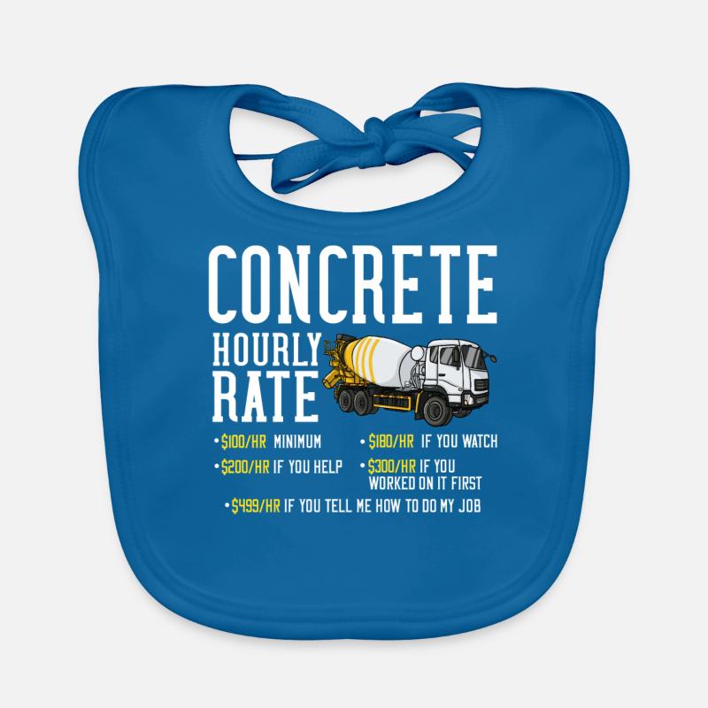 Driving mixer concrete mixer concrete construction site Organic Baby Bibs
