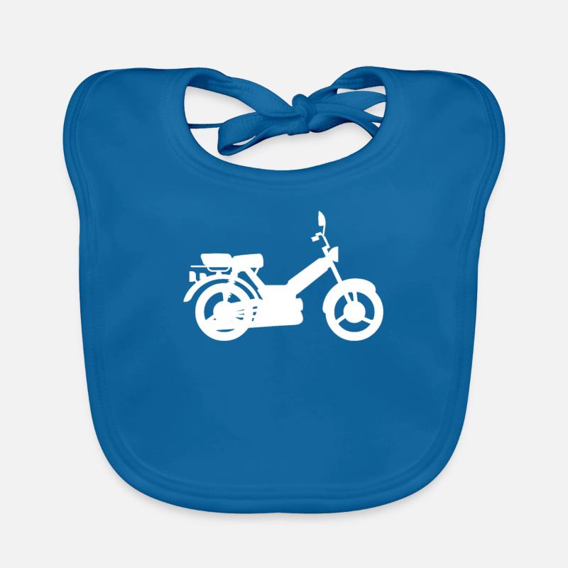 Mobylette Cyclomoteur Mobylette Passionné de mobylette Bavoir bio Bébé