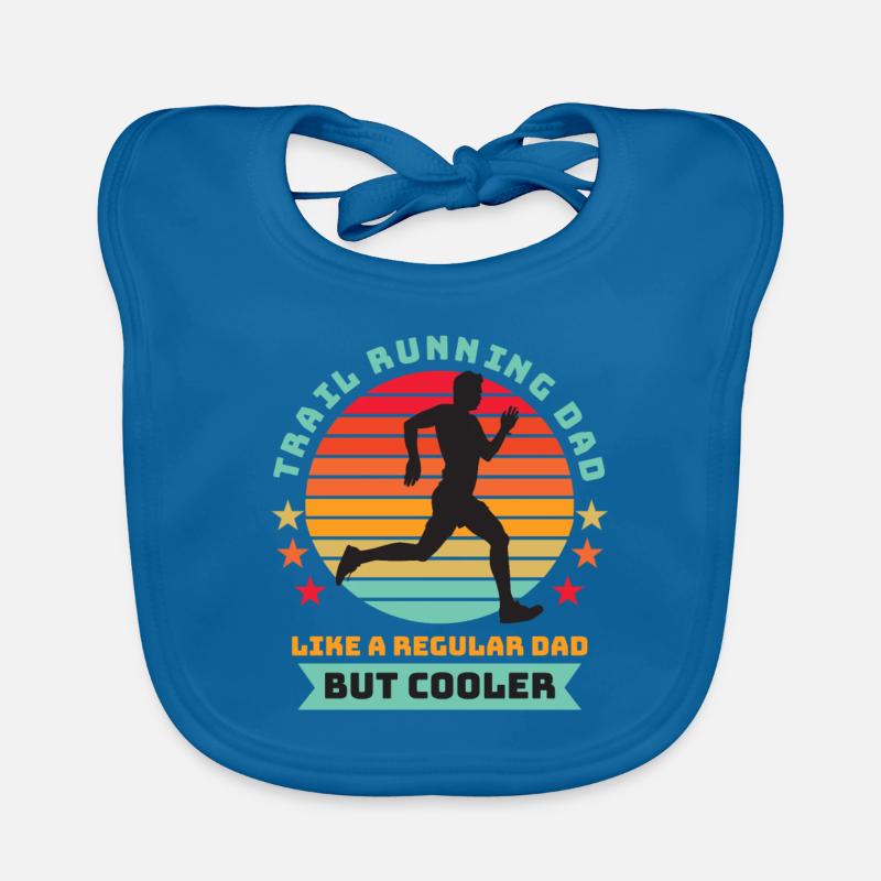 Trail Running Dad - Regulärer Vater aber cooler Schwarz B Baby Bio-Lätzchen