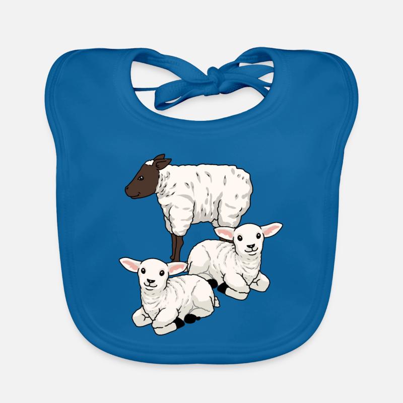 Sheep Sheep Ungulates Lamb Easter Mutton Herd Organic Baby Bibs