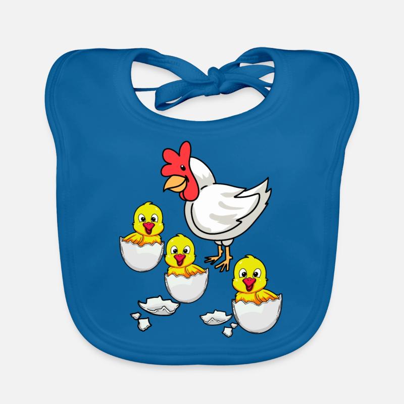 Eggshell Chick Chicken Chickens Easter Chicken Egg Organic Baby Bibs