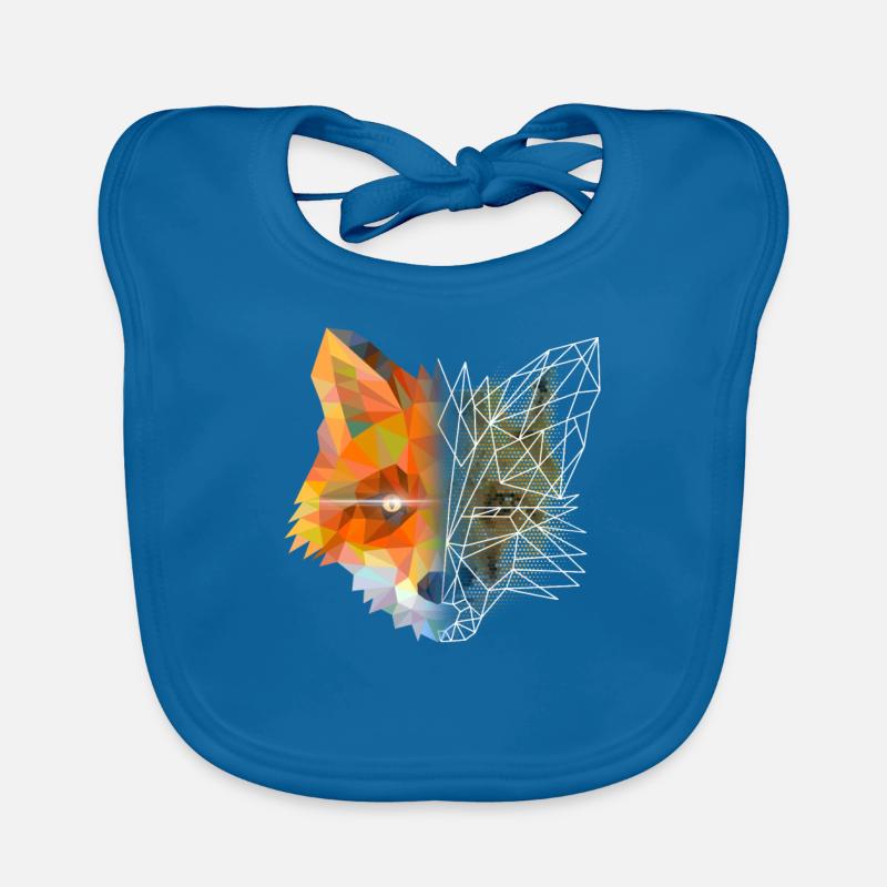 Fuchs Polygon Geometrisch Dreieck Abstrakt Design Baby Bio-Lätzchen
