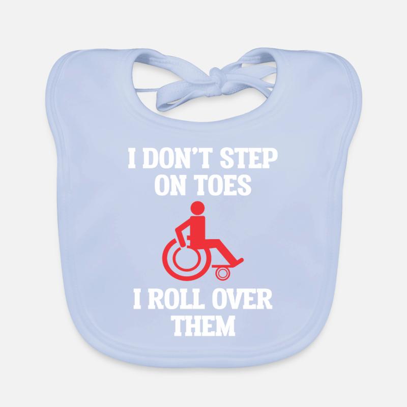 Rollstuhl Rollstuhlfahrer Handicap Rolli Humor Baby Bio-Lätzchen