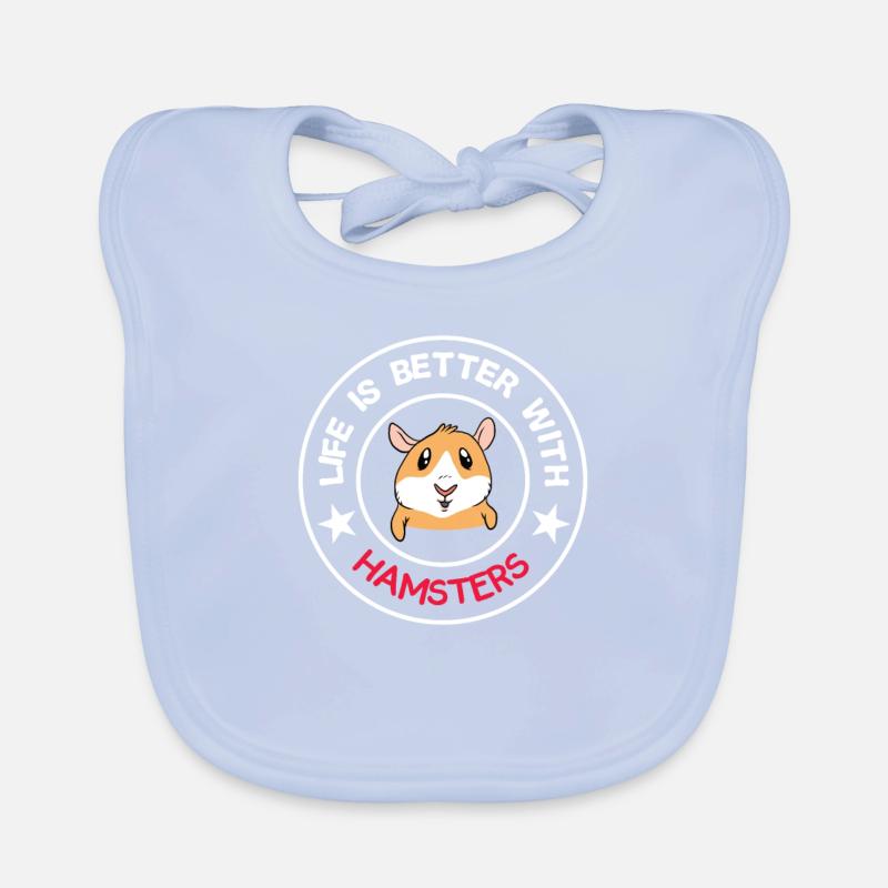Hamster Life is Better Rodent Organic Baby Bibs