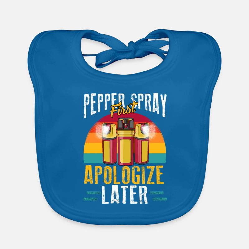 Pepper spray first, apologize later. antisocial Organic Baby Bibs
