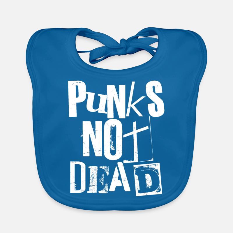 Punks Not Dead - Vintage Grunge - Punk Is Not Dead Organic Baby Bibs