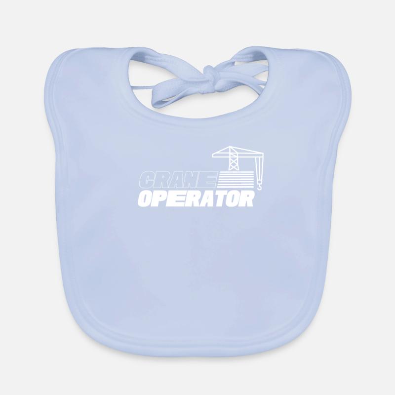 Crane driver Crane operator Crane crane Organic Baby Bibs