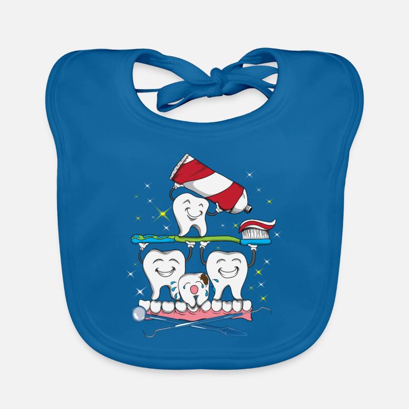 Dentist's office brushing teeth toothpaste Organic Baby Bibs
