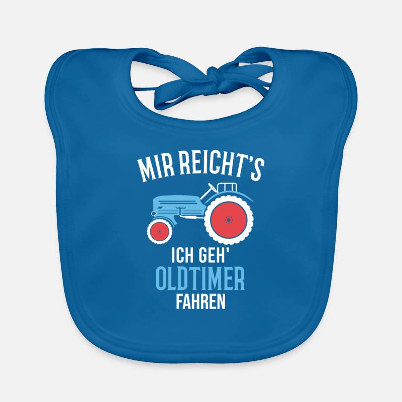 Trecker Oldtimer Landwirt Geschenkidee Baby Bio-Lätzchen