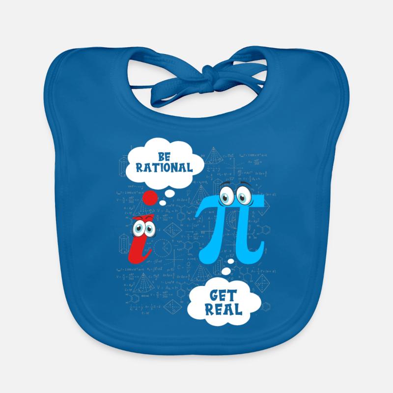 Funny Be Rational Get Real Math Pun Statistics Organic Baby Bibs